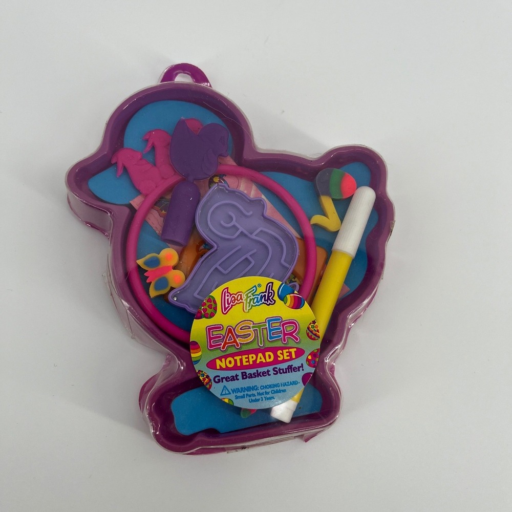 Lisa Frank‎ Vintage Easter Notepad Set Craft Kit Basket Stuffer Fun Activity